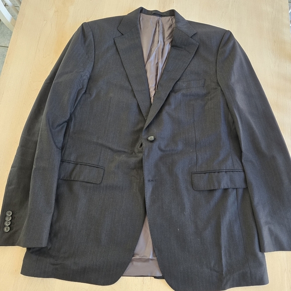 🇨🇦Samuelsohn/Harry Rosen Dark Grey Wool Blazer - Picture 5 of 12